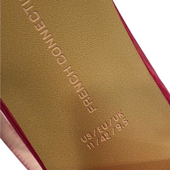 French Connection Women's Platform Peep Toe Pumps NEW Bright pink satin Size 11 - Picture 8 of 12